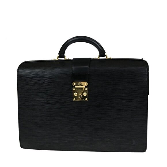 LOUIS VUITTON Serviette Fermoir Business Hand Bag Epi Leather BK - Picture 1 of 16